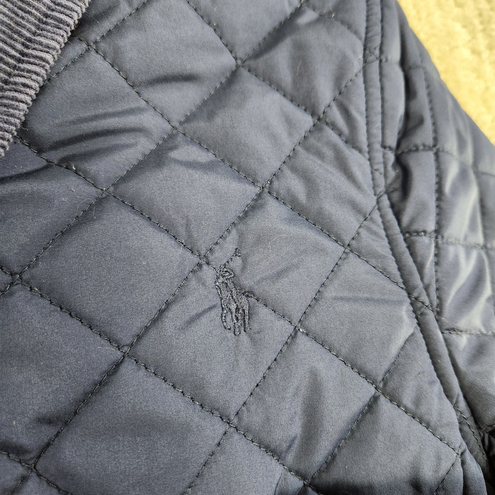 Polo Ralph Lauren Jacket Youth XL 16 Quilted Chore Coat Puffer Corduroy Collar - Picture 5 of 9